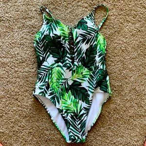 Green one piece swimsuit